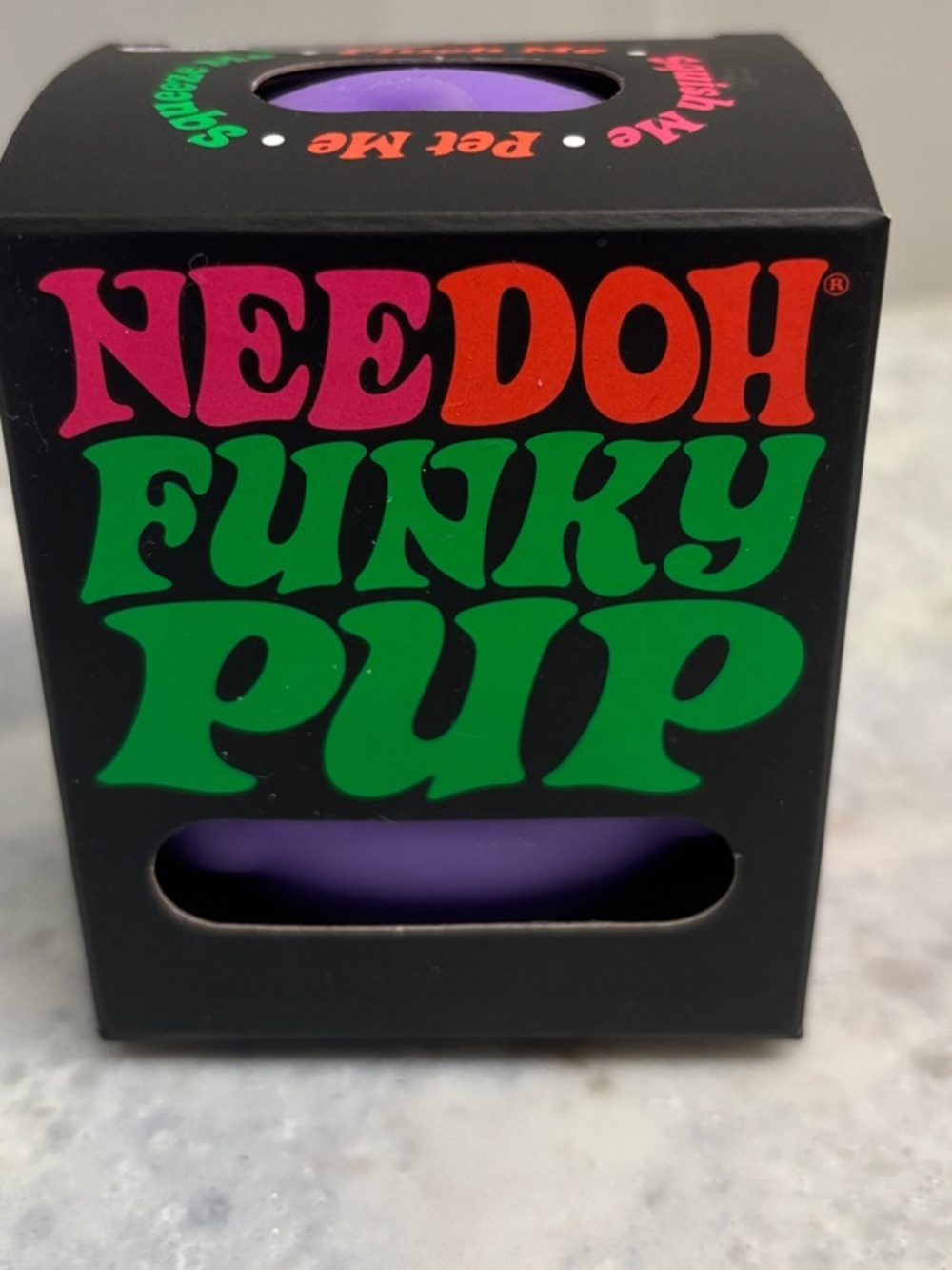 Needoh Funky Pup Purple Stress Toy